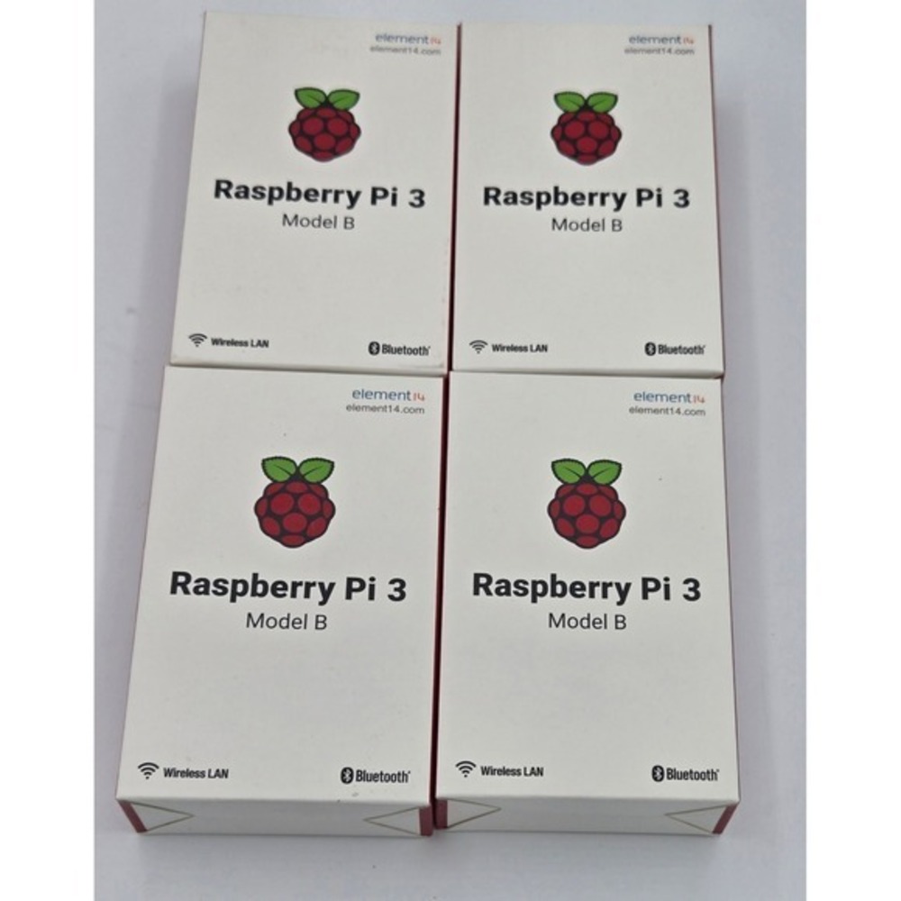 (4x) New/Sealed Raspberry Pi 3 Model B - element14 Edition